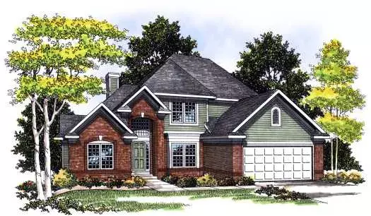 Traditional house plans 7-357 - front exterior, 2,249 sq ft, 4 bed, 2 bath house plans | Monster House Plans