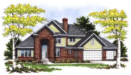 Traditional house plans 7-360 - front exterior, 2,512 sq ft, 3 bed, 2 bath house plans | Monster House Plans