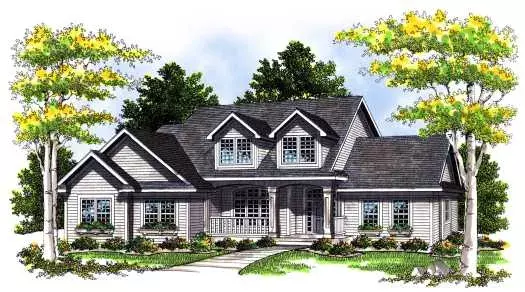 Traditional house plans 7-378 - front exterior, 2,066 sq ft, 3 bed, 2 bath house plans | Monster House Plans