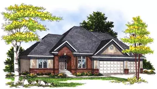 Traditional house plans 7-379 - front exterior, 2,232 sq ft, 3 bed, 2 bath house plans | Monster House Plans