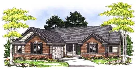 Traditional house plans 7-407 - front exterior, 1,930 sq ft, 2 bed, 2 bath house plans | Monster House Plans