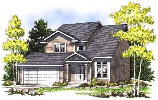 Traditional house plans 7-409 - front exterior, 1,585 sq ft, 3 bed, 2 bath house plans | Monster House Plans