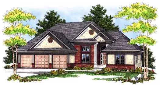Traditional house plans 7-433 - front exterior, 2,216 sq ft, 3 bed, 2 bath house plans | Monster House Plans
