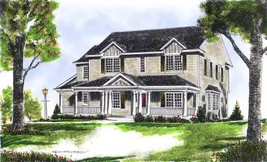 Country house plans 7-442 - front exterior, 2,170 sq ft, 4 bed, 2 bath house plans | Monster House Plans