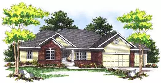 Traditional house plans 7-499 - front exterior, 1,710 sq ft, 2 bed, 2 bath house plans | Monster House Plans