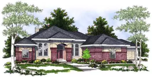 Mediterranean house plans 7-506 - front exterior, 5,282 sq ft, 5 bed, 3 bath house plans | Monster House Plans