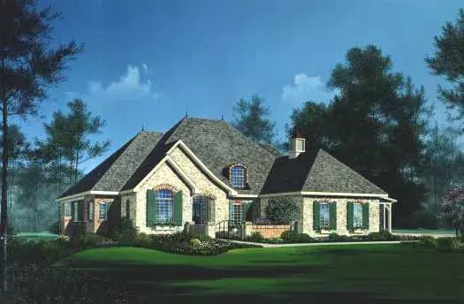 English Country house plans 7-515 - front exterior, 2,854 sq ft, 4 bed, 2 bath house plans | Monster House Plans
