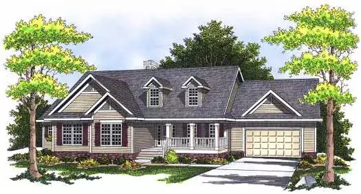 Country house plans 7-528 - front exterior, 3,323 sq ft, 4 bed, 3 bath house plans | Monster House Plans