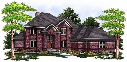 Traditional house plans 7-536 - front exterior, 2,927 sq ft, 4 bed, 3 bath house plans | Monster House Plans