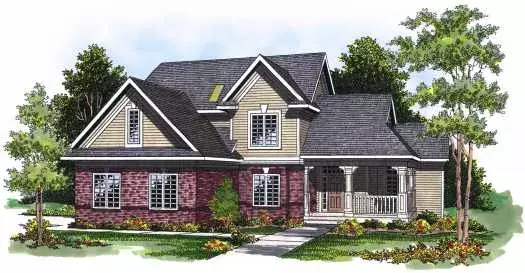 Traditional house plans 7-539 - front exterior, 2,553 sq ft, 4 bed, 3 bath house plans | Monster House Plans
