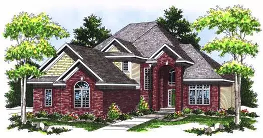 Traditional house plans 7-547 - front exterior, 2,472 sq ft, 3 bed, 2 bath house plans | Monster House Plans