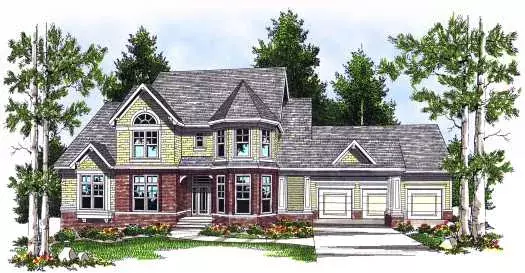 Victorian house plans 7-560 - front exterior, 3,103 sq ft, 3 bed, 2 bath house plans | Monster House Plans