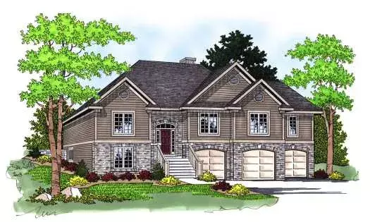 Traditional house plans 7-578 - front exterior, 2,819 sq ft, 4 bed, 3 bath house plans | Monster House Plans