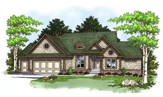 Traditional house plans 7-583 - front exterior, 3,668 sq ft, 4 bed, 3 bath house plans | Monster House Plans