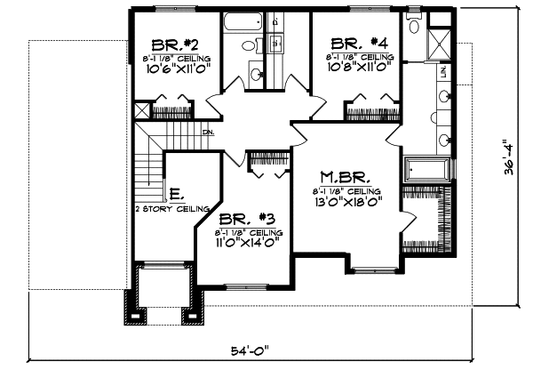 Upper/Second Floor Plan:7-584