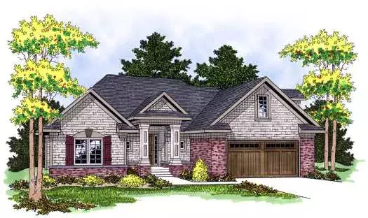 Traditional house plans 7-594 - front exterior, 1,878 sq ft, 2 bed, 2 bath house plans | Monster House Plans