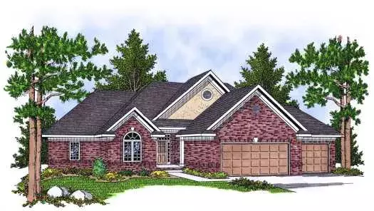 Traditional house plans 7-606 - front exterior, 3,025 sq ft, 4 bed, 3 bath house plans | Monster House Plans