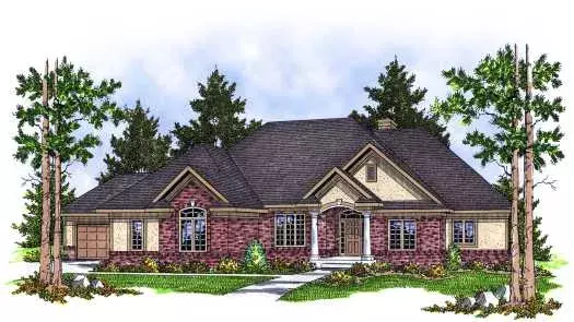 Southern house plans 7-607 - front exterior, 3,899 sq ft, 4 bed, 3 bath house plans | Monster House Plans
