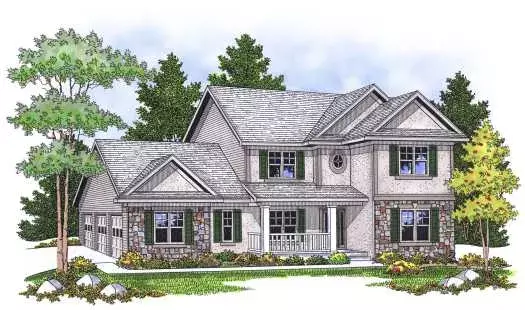Country house plans 7-609 - front exterior, 2,324 sq ft, 4 bed, 2 bath house plans | Monster House Plans