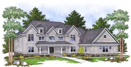 Country house plans 7-622 - front exterior, 4,448 sq ft, 4 bed, 3 bath house plans | Monster House Plans