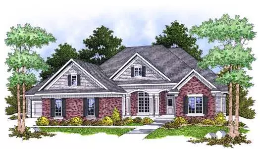 Southern house plans 7-626 - front exterior, 3,600 sq ft, 4 bed, 3 bath house plans | Monster House Plans
