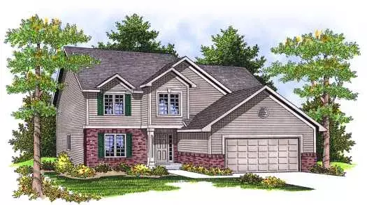 Traditional house plans 7-648 - front exterior, 2,098 sq ft, 4 bed, 2 bath house plans | Monster House Plans
