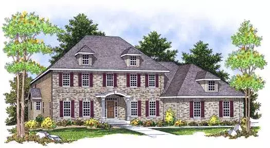 Southern Colonial house plans 7-649 - front exterior, 3,938 sq ft, 5 bed, 3 bath house plans | Monster House Plans