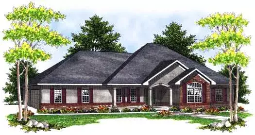 Traditional house plans 7-667 - front exterior, 1,803 sq ft, 3 bed, 2 bath house plans | Monster House Plans