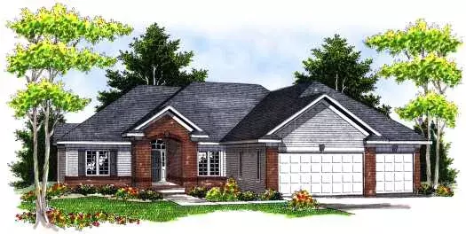 Traditional house plans 7-670 - front exterior, 2,003 sq ft, 3 bed, 2 bath house plans | Monster House Plans