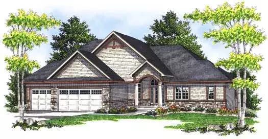 Shingle house plans 7-672 - front exterior, 1,961 sq ft, 2 bed, 2 bath house plans | Monster House Plans