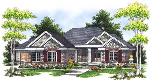 Traditional house plans 7-673 - front exterior, 2,097 sq ft, 3 bed, 2 bath house plans | Monster House Plans