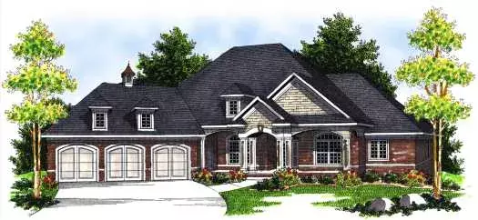Southern house plans 7-676 - front exterior, 4,407 sq ft, 4 bed, 4 bath house plans | Monster House Plans
