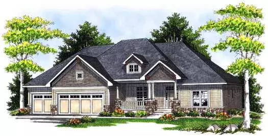 Traditional house plans 7-678 - front exterior, 4,381 sq ft, 5 bed, 3 bath house plans | Monster House Plans