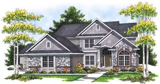 Traditional house plans 7-682 - front exterior, 2,672 sq ft, 4 bed, 2 bath house plans | Monster House Plans
