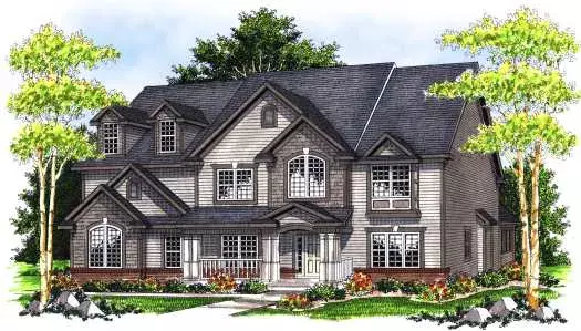 Traditional house plans 7-694 - front exterior, 3,687 sq ft, 4 bed, 3 bath house plans | Monster House Plans