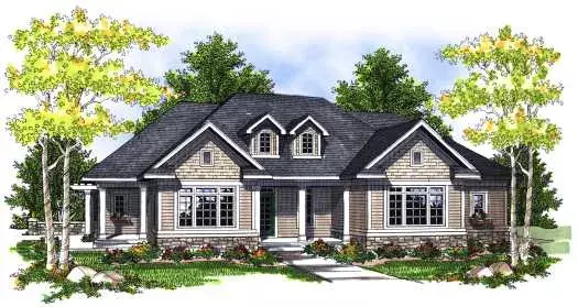 Traditional house plans 7-698 - front exterior, 1,774 sq ft, 3 bed, 2 bath house plans | Monster House Plans