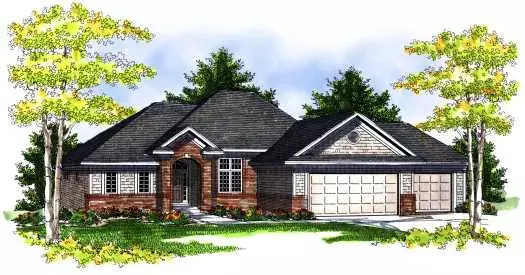 Traditional house plans 7-708 - front exterior, 2,754 sq ft, 3 bed, 3 bath house plans | Monster House Plans