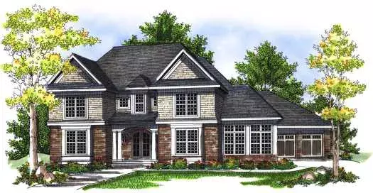 Traditional house plans 7-714 - front exterior, 3,491 sq ft, 3 bed, 3 bath house plans | Monster House Plans