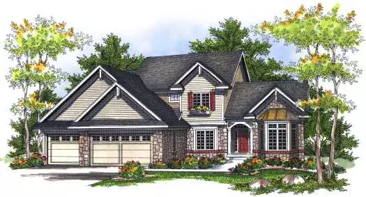 Traditional house plans 7-718 - front exterior, 2,419 sq ft, 4 bed, 2 bath house plans | Monster House Plans