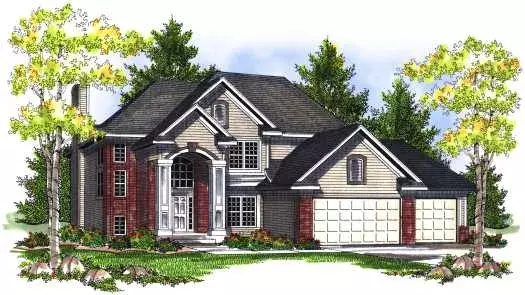 Traditional house plans 7-723 - front exterior, 2,107 sq ft, 4 bed, 2 bath house plans | Monster House Plans