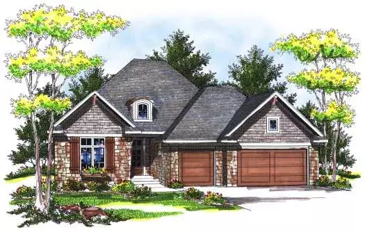 Traditional house plans 7-725 - front exterior, 1,917 sq ft, 3 bed, 2 bath house plans | Monster House Plans
