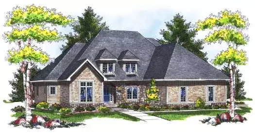 European house plans 7-749 - front exterior, 2,698 sq ft, 4 bed, 3 bath house plans | Monster House Plans