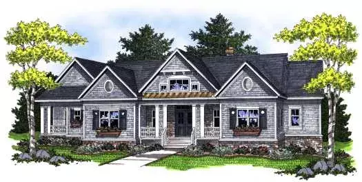 Southern house plans 7-758 - front exterior, 2,551 sq ft, 2 bed, 2 bath house plans | Monster House Plans