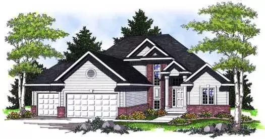 Traditional house plans 7-771 - front exterior, 2,087 sq ft, 3 bed, 2 bath house plans | Monster House Plans