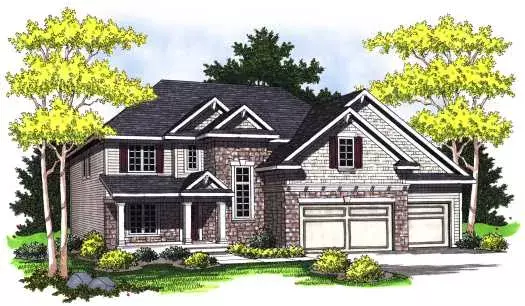 Traditional house plans 7-779 - front exterior, 2,440 sq ft, 4 bed, 2 bath house plans | Monster House Plans