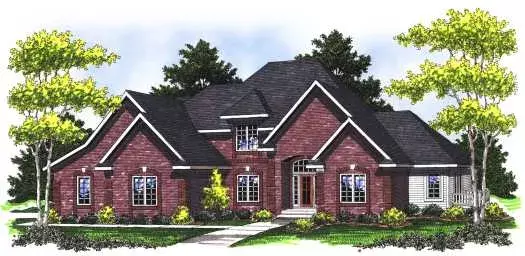 Traditional house plans 7-781 - front exterior, 2,745 sq ft, 3 bed, 2 bath house plans | Monster House Plans