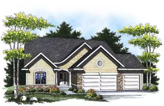 European house plans 7-792 - front exterior, 1,568 sq ft, 2 bed, 2 bath house plans | Monster House Plans