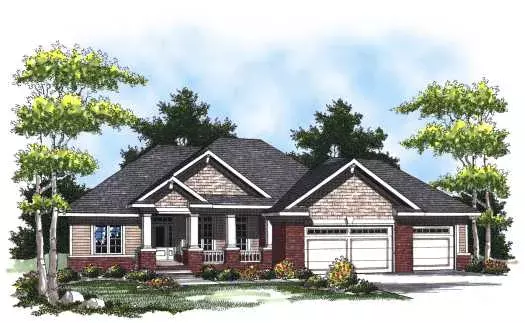 Craftsman house plans 7-796 - front exterior, 1,694 sq ft, 3 bed, 1 bath house plans | Monster House Plans