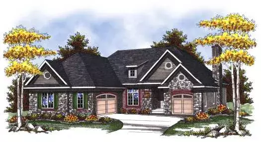 European house plans 7-801 - front exterior, 1,900 sq ft, 2 bed, 0 bath house plans | Monster House Plans