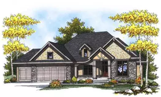 European house plans 7-805 - front exterior, 2,233 sq ft, 2 bed, 1 bath house plans | Monster House Plans